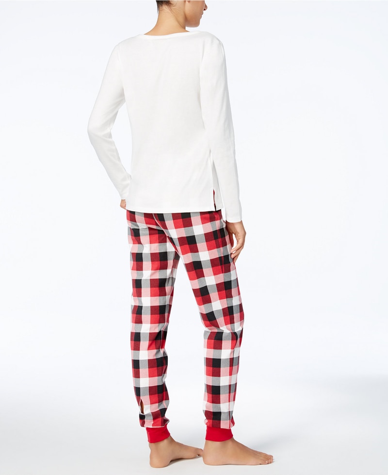 Ensemble pyjama réveil ours pour noël, vêtements assortis pour famille, noël, payé rouge pour maman et moi
