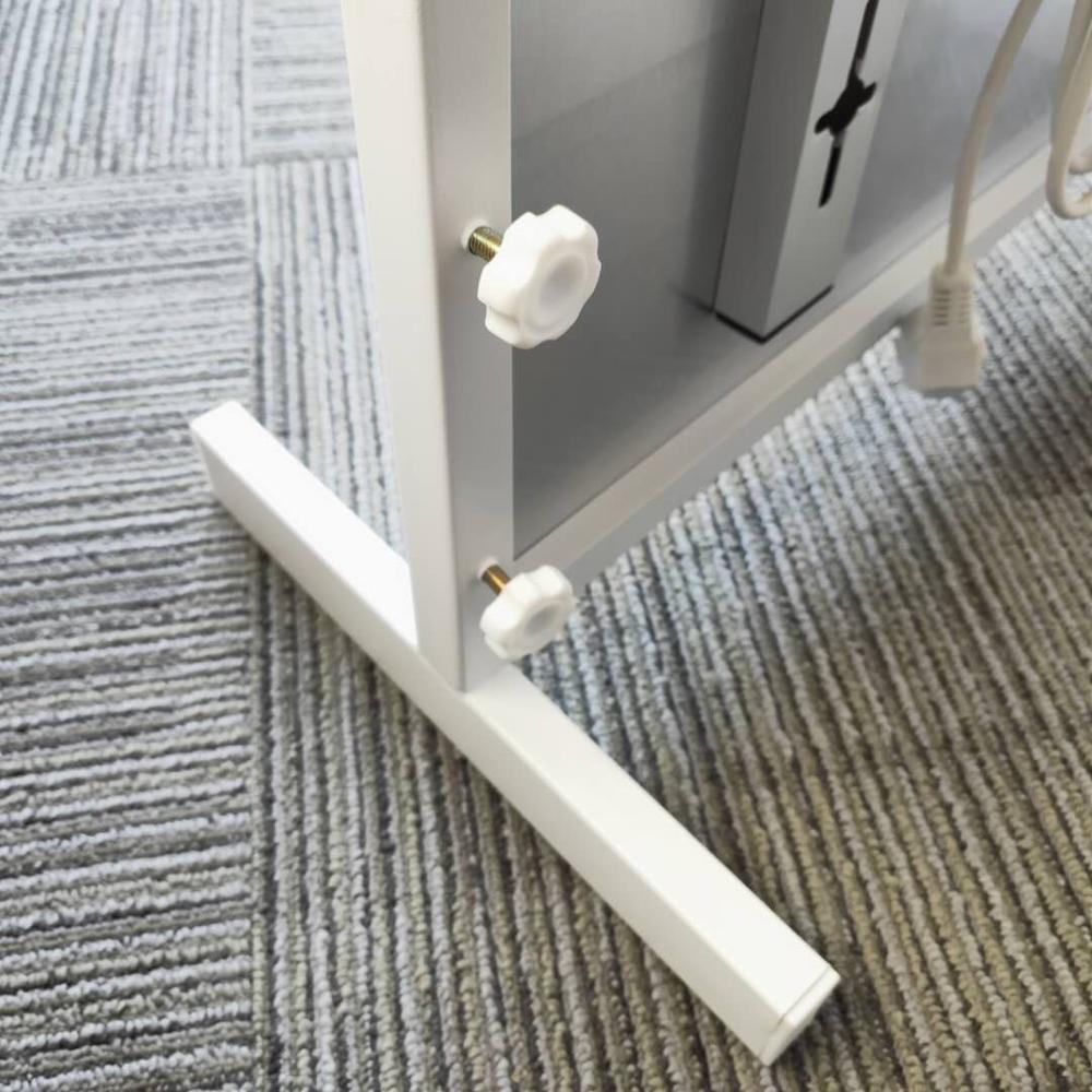 Wall Warm Infrared Heater Remote Heating Panel Iron White Stand Feets