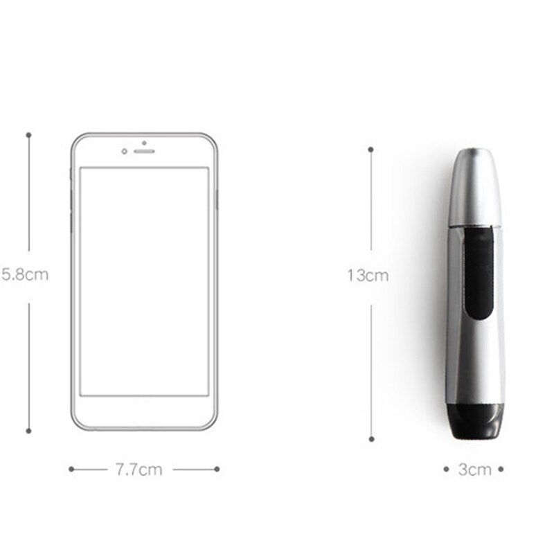 Multi-Function Portable Handhold Battery Powered Nose Hair Eyebrow Trimer Electric Shaver Face Care Shaving Hair Clipper for Man