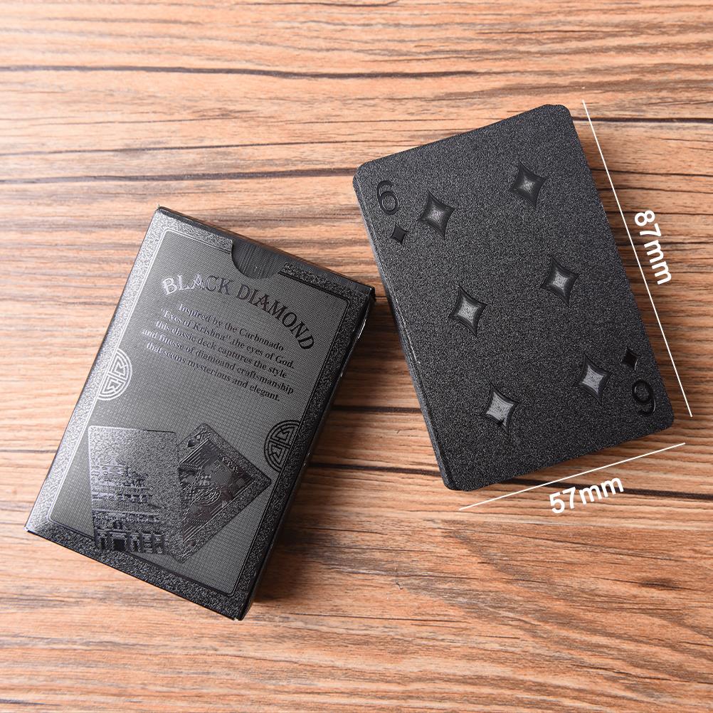 Kreative Standard Spielkarten Poker Wasserdicht Spielkarten Kunststoff Karten Sammlung Schwarz Diamant Poker Karten