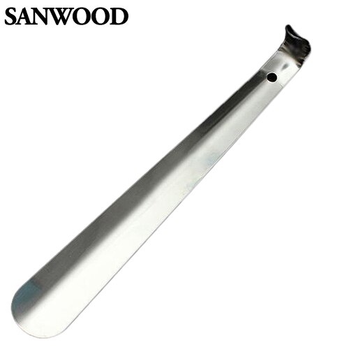 Durable Handle Metal Silver Color Shoe Horn Easy to Use Convenient Lifter Long Shoespooner 9IGT: Default Title