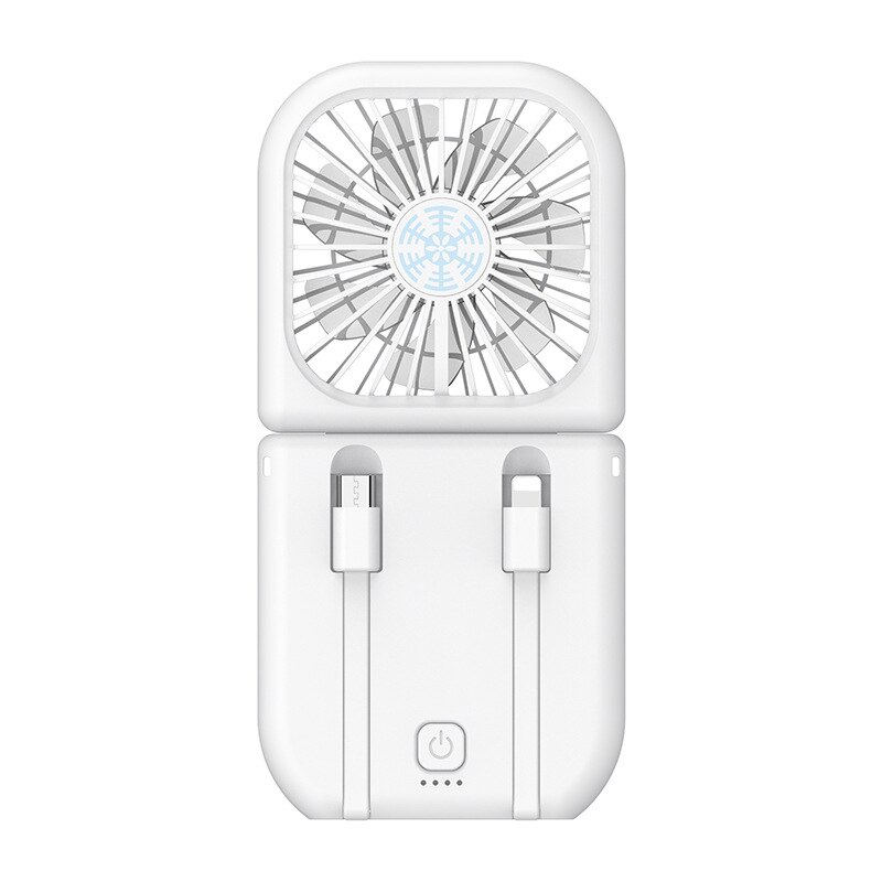 Mini Fan Portable For Handheld Rechargeable Fan Appliances Air Cooler Outdoor Travel Hand Fans With 5000 mAh Charging Treasure: white