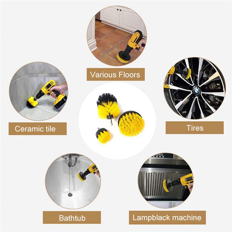 Cement Baksteen En Grout Power Scrubber Schoonmaak Set Grout Power Scrubber Boor Borstel Set Polijsten Kit Auto Gadget Polijsten Kit