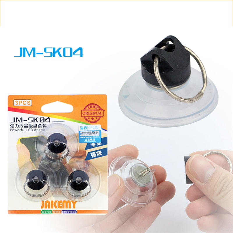 JAKEMY JM-SK04 Heavy Duty Zuignap met Metalen Sleutelhanger Verwijderen Demonteren voor iPhone Mobiele Telefoon Tablet Reparatie Tool