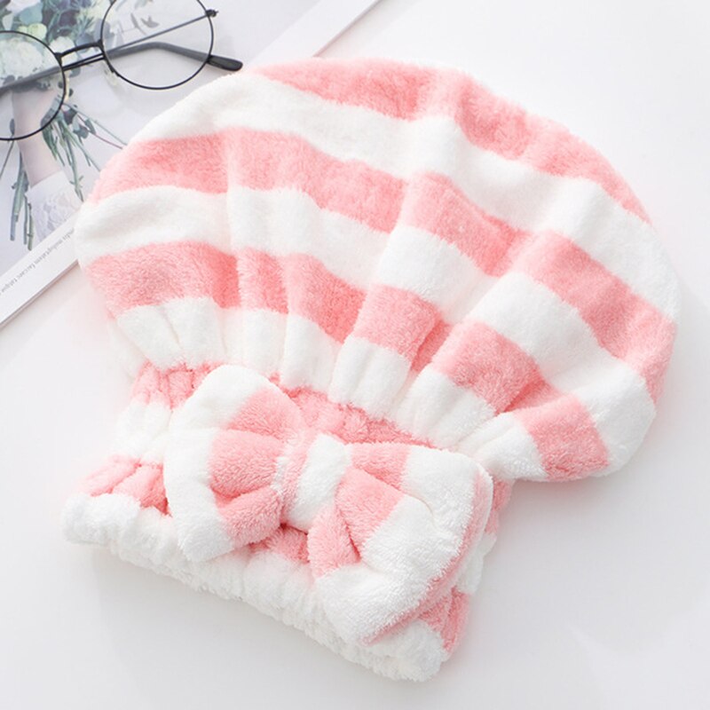 Gorro de ducha de microfibra para mujer, gorro de secado rápido, accesorios de baño, novedad