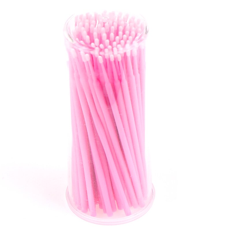 100 Stks/pak Wattenstaafje Microbrushes Wimper Extension Duurzaam Micro Individuele Applicators Wattenstaafje Wegwerp Make-Up Kwasten