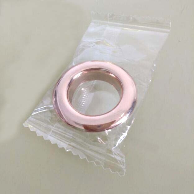 50sets/lot No Sew metal brass eyelets with washer 21mm*35mm Big round metal grommets 3color 2017062202: Light Gold Round