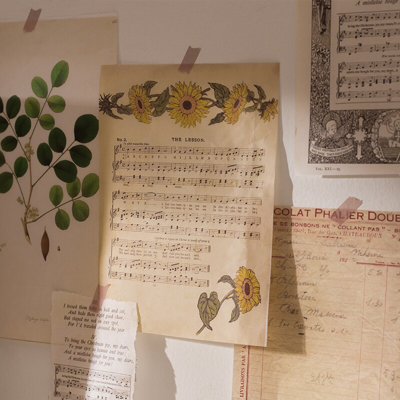 Vintgae Material Paper Antique Old Map English manuscript Background Paper DIY scrapbook album DIY diary decoration Craft Paper