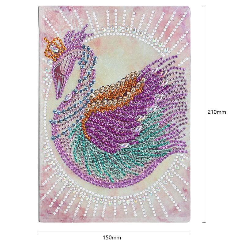 50 Pages A5 Drawing Notebook Craft DIY Special Shaped Diamond Painting Especially Delicate Violin: F