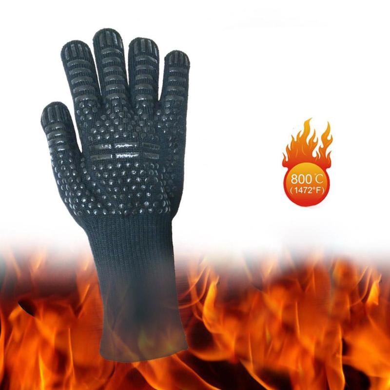 1 x varmebestandig tyk silikone madlavning bagning grillovne handsker grill grill vanter opvaskemiddel handsker køkken