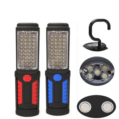 Led Work Lamp USB Rechargeable Magnetic Work Hand Flashlight Emergency Inspection Work Torch Light With Hook Magnet Portable