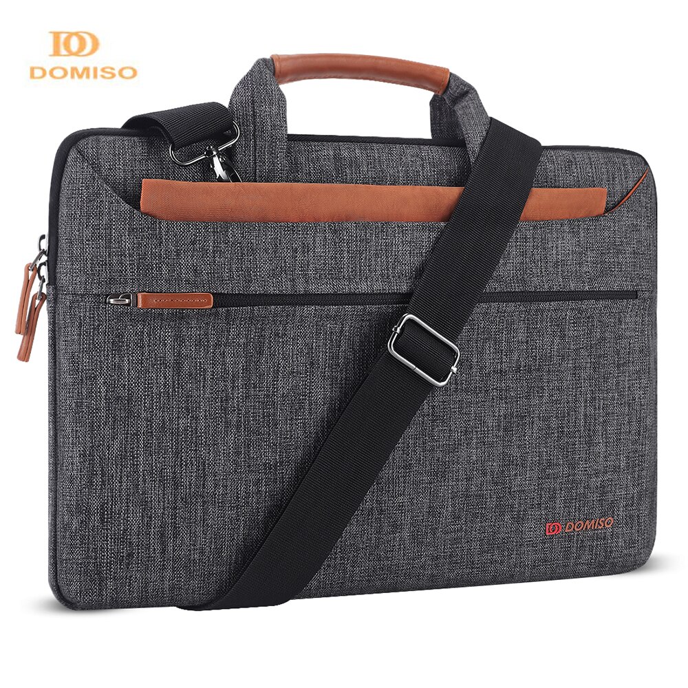 Domiso wielofunkcyjny moda pokrowiec na laptopa z uchwytem odporny na zachlapanie, odporna na wstrząsy torba na Laptop Notebook dla 14 "15.6" cal torba na laptopa: Grey orange / 13-calowy