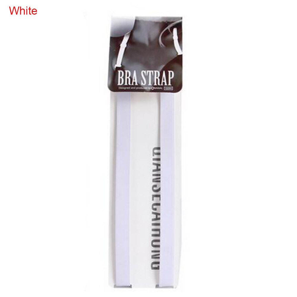 1PC Candy Elastic Shoulder Bra Strap Back Cross Slip-Resistant Adjustable Girl Bra Straps Summer Style Colorful Bra Strap: White