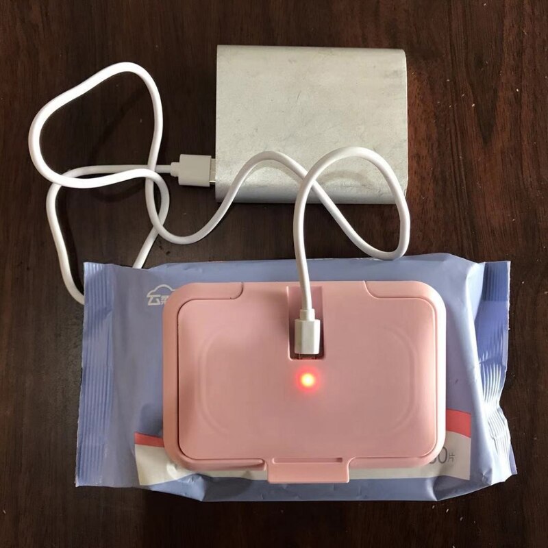 USB Tragbare Baby-feuchttücher Heizung Thermische Warmen Nassen Handtuch Spender Serviette Heizung Kasten Hause Auto Mini Gewebe Papier Wärmer