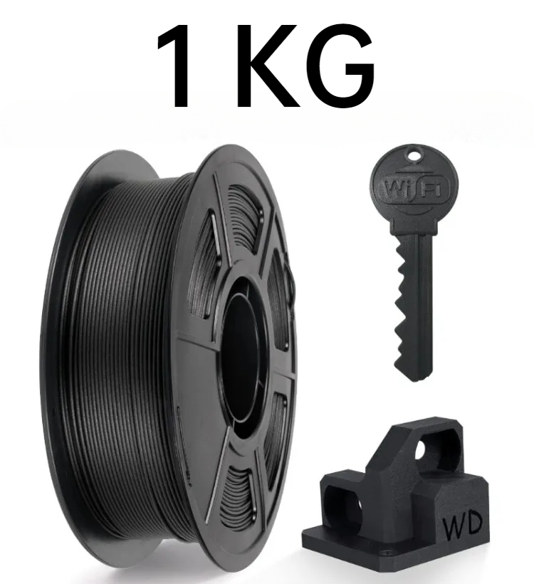 Filamento PETG de fibra de carbono de 1,75mm, filamento de impresora 3D PETG resistente al desgaste y al calor, filamento de fibra de carbono, carrete de 1kg/0,25kg: Blanco