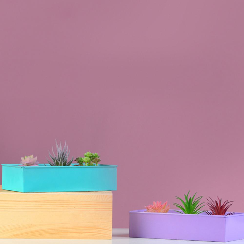 Exquisite Durable Minimalist Style Window Box Iron Flower Pot Rectangular for Yard