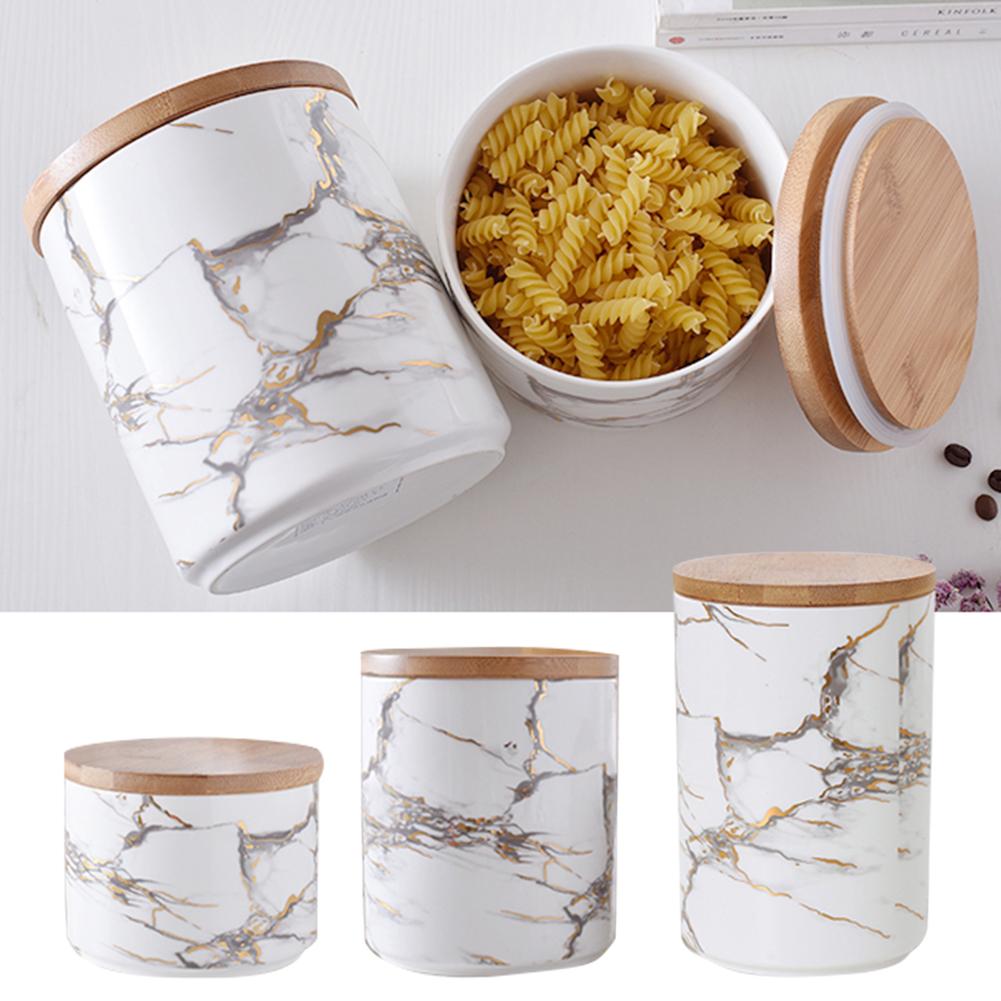 Tarro de café en grano, botella de almacenamiento sellada, tarro de cerámica, tarros de caramelo, caja de té, contenedor de granos de comida, organización de especias de cocina, Gadget