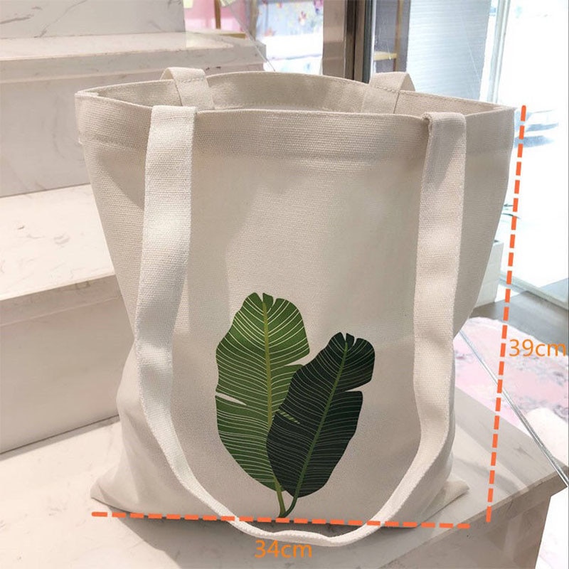 Canvas Tote Bag For Women Female Handbags Eco Reusable Cloth Shopping Bag Student Book Bags Ladies Casual Shopper Bag Black