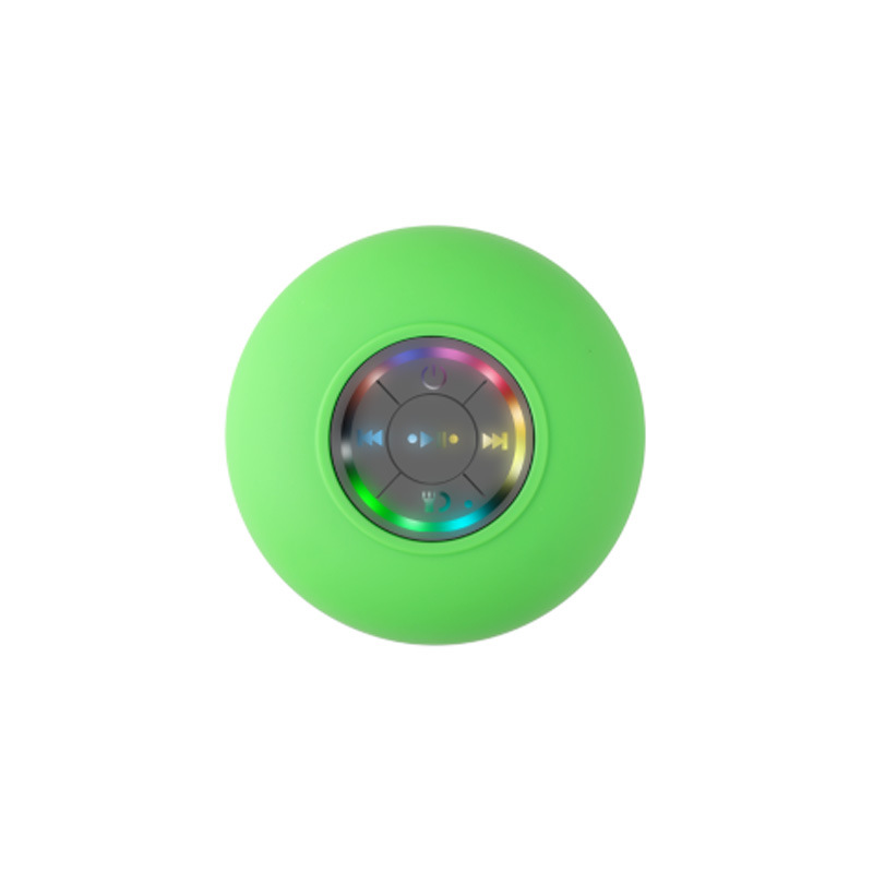Mini-Bluetooth-Lautsprecher, wasserdicht, für Badezimmer, Audio-, kabellose Duschlautsprecher, RGB-Licht für Telefon, Soundbar, freihändiger Autolautsprecher: Silber