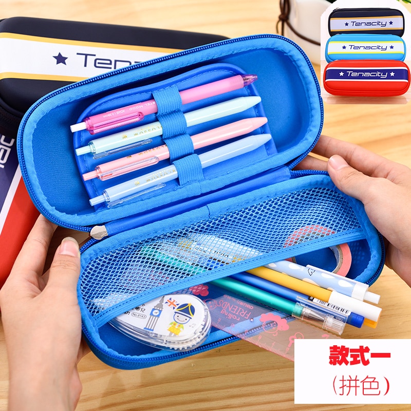 Multifunctional Double-layer Bag Students Stationery Schoolgirl Pencil Bag Papelaria Material Escolar School Supplies