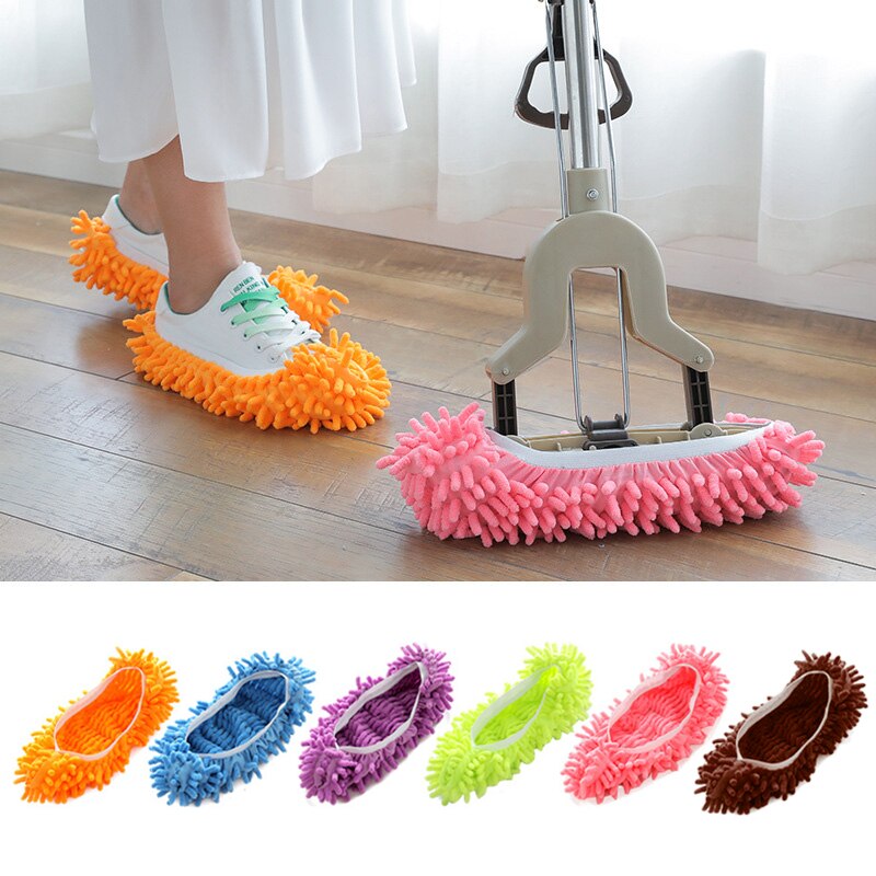 Zapatillas mopa antipolvo para pies, gorros para mopa, limpieza de suelo multifunción, cubiertas para zapatos, limpiador de pelo