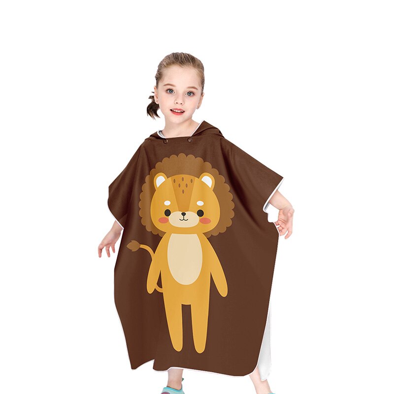 Cartoon Gedrukt Microfiber Surf Wetsuit Veranderende Met Kap Handdoek Poncho Robe Hooded Licht Gewicht Kids Strand Zwemmen Gewaad Handdoek: 13G