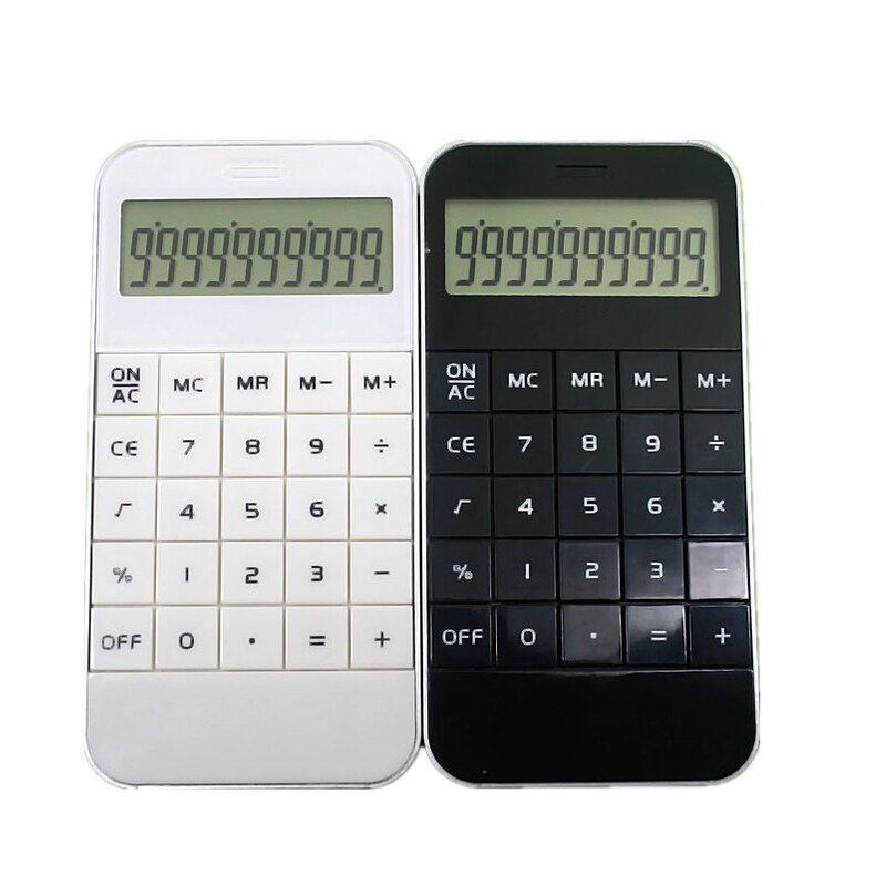 10 Digit Arithmetic Calculator Calculation Tool White Black Large Display Electronic Calculating Office Finance Supplies