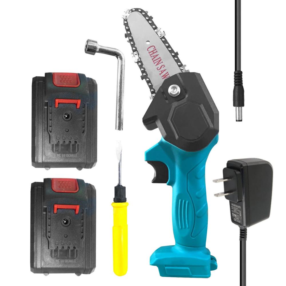 Electric Pruning Saw Small Wood Spliting Chainsaw One-handed Woodworking Tool 1or 2 Lithium Battery for Garden Orchard Logging
