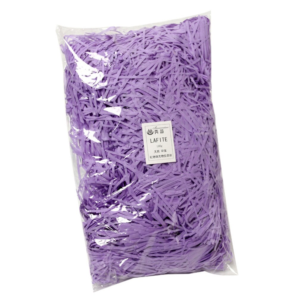 100g diy-papier raffia versnipperde confetti doos vulling materiaal tissue voor babyshower bruiloft verjaardag kerst benodigdheden: Paars