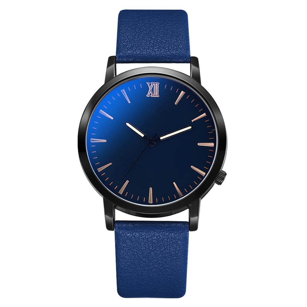 , reloj de negocios para hombres, pulsera de cuero PU, reloj de pulsera de cuarzo analógico a la , reloj Masculino