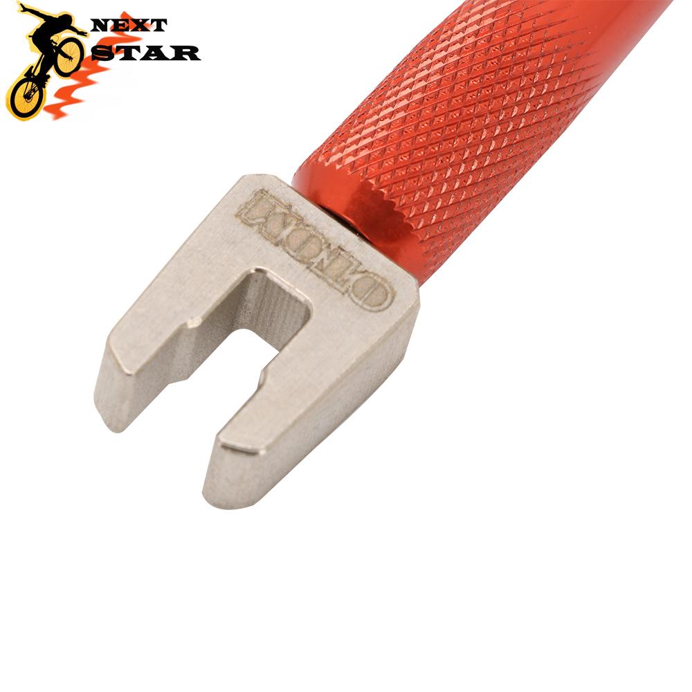 Cnc motorcykel universal eger nippel skruenøgle hjul fælg eger justeringsnøgle reparation service værktøj størrelse 5.6mm/7.2mm 6mm/6.7mm