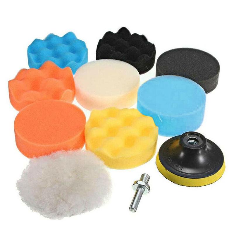 3 inch Car Buffing Pads Polishing Wax Sponge Buffer Set Waxing Foam Polisher Kit for Drill