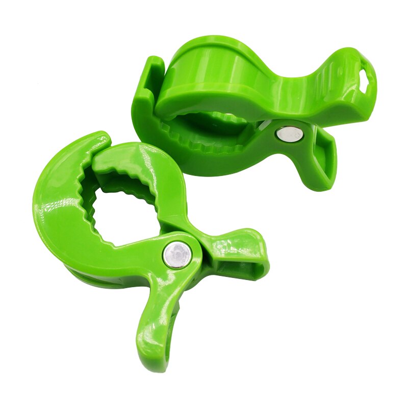 2 Stk/partij Baby Kleurrijke Autostoel Accessoires Plastic Kinderwagen Speelgoed Clip Kinderwagen Wandelwagen Peg Om Haak Cover Deken Klamboe clips: Green