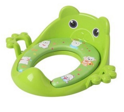 Cheap baby potty seat toilet seat ring children portable toilet seat auxiliary soft toilet cover: Green