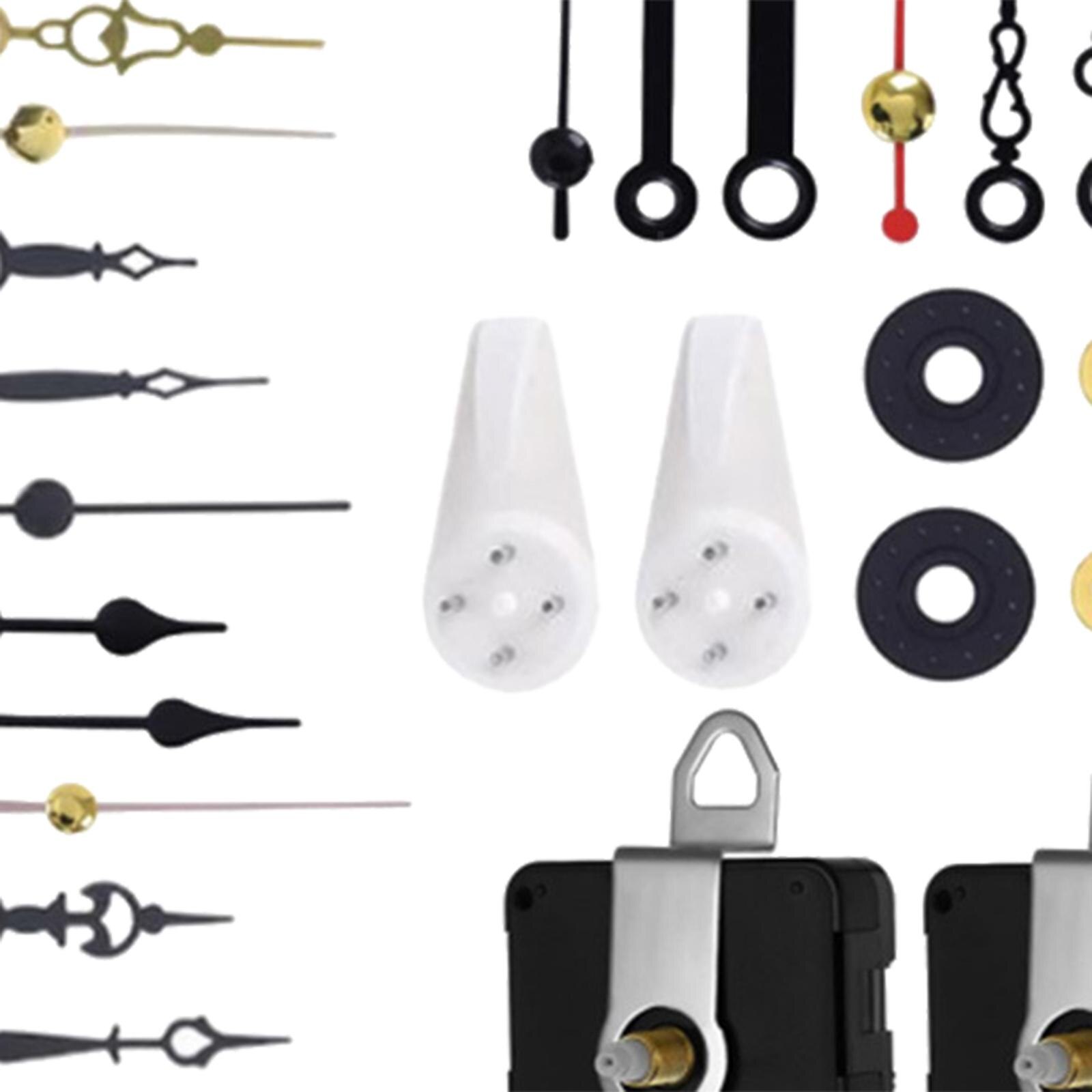 Quartz Wall Clock Movement Mechanism Silent Sweep Quartz Clock Motor Kit Repair Parts with 6 Set of Hands for School Classroom