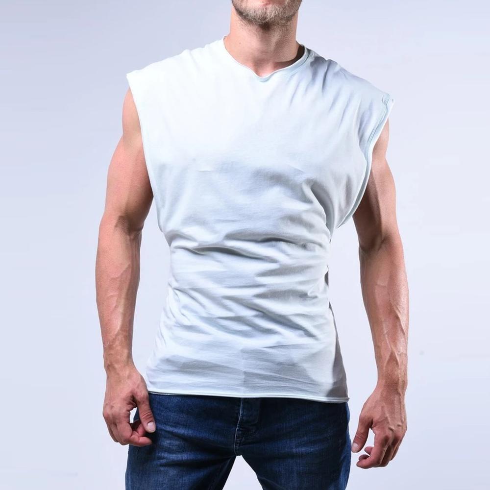 czołg topy dla kulturystów męska Leter kamizelka lekki niejednolita całość bez rękawów kontrast bluza z kapturem topy mężczyźni płótno0211