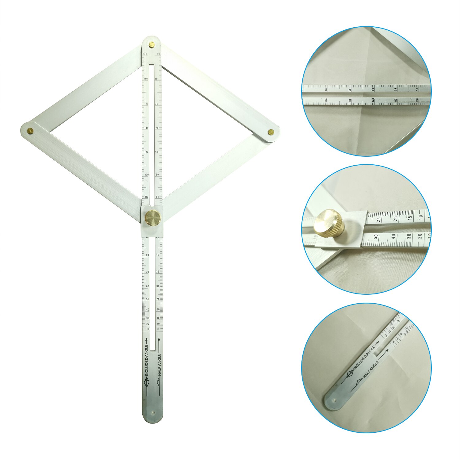 DIY Multi-angle Corner Angle Finder Stainless Steel Protractor Tile Wood Ruler Woodworking Model Craft Angle Square Corner Angle