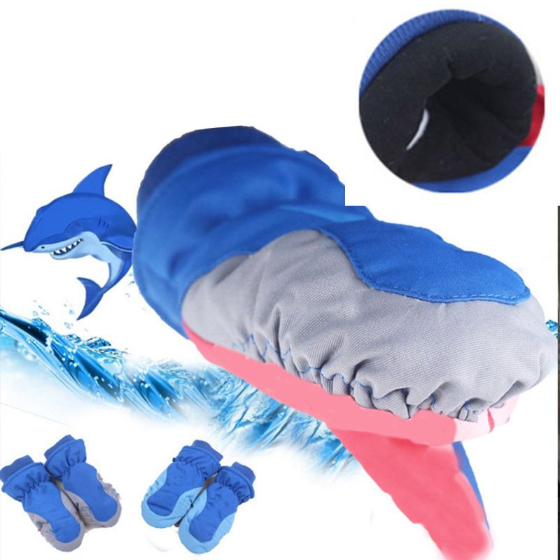 Winter Outdoor Jongens Meisjes Cartoon Ski Waterdichte Handschoenen Leuke Kinderen Antislip Warm Winddicht Wanten 54DA