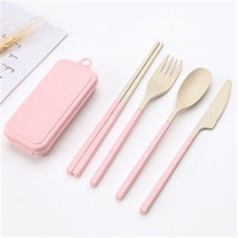 Baby Gadgets Tableware Set Children Utensil Stainless Steel Toddler Dinnerware Cutlery Cartoon Infant Food Feeding Fork Spoon: Pink sets
