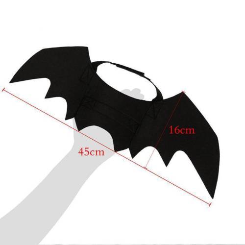 Disfraces de Halloween para perro, alas de murciélago, vampiro, negro, disfraz de perro o gato