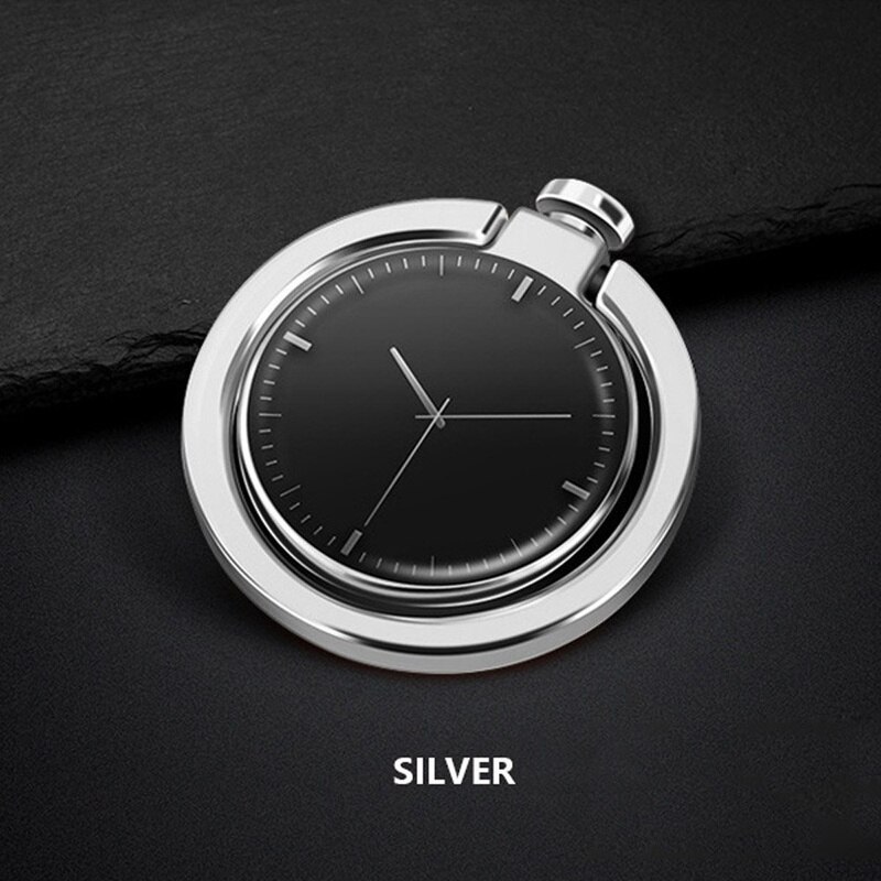 Soporte de anillo de Metal giratorio de 360 grados para teléfono móvil, soporte de agarre de Anti caída para dedo, anillo para teléfono móvil, funda: Plata