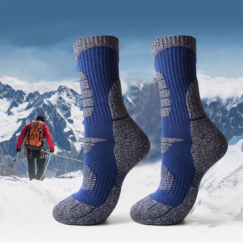 1 Pair Absorb Sweat Non Slip Mountaineering Outdoor Snowboard Winter Skiing Socks Middle Tube Soft Warm Sports Home Breathable