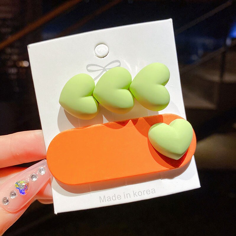2 Stks/set Candy Kleur Baby Meisjes Haarspelden Leuke Hart Bb Clip Mode Kawaii Kids Prinses Haaraccessoires Kind Hoofdband: 5
