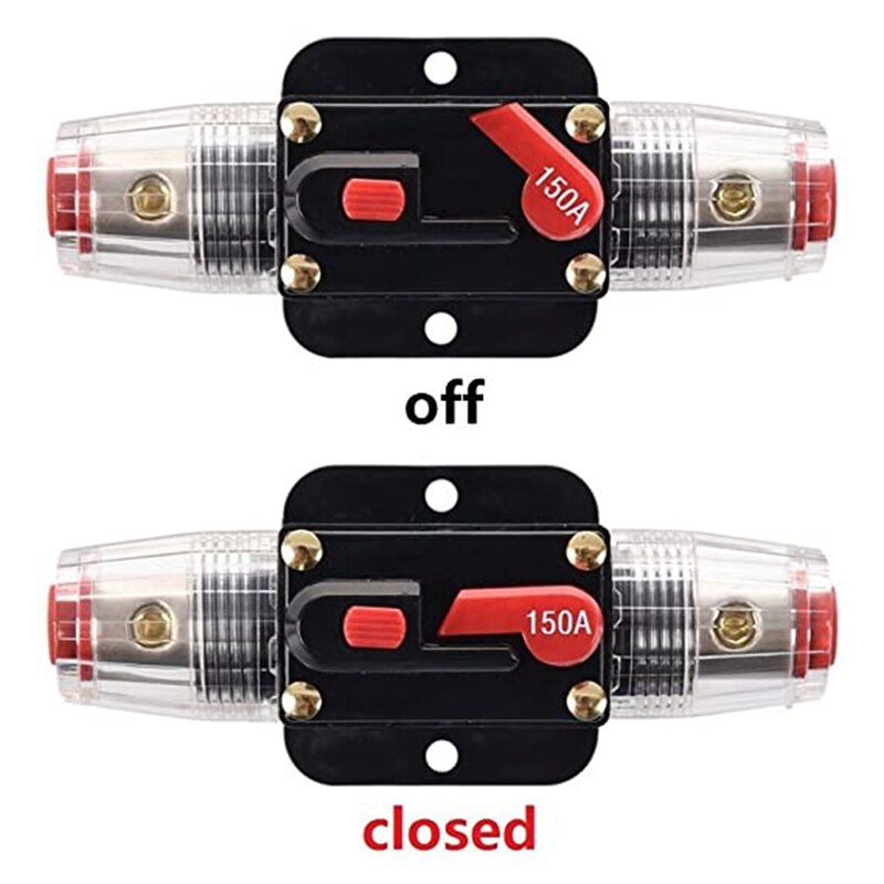 DC12V-42V Wasserdichter Schutzschalter 200A - Manueller Reset Für Auto Audio, Marine & Inverter