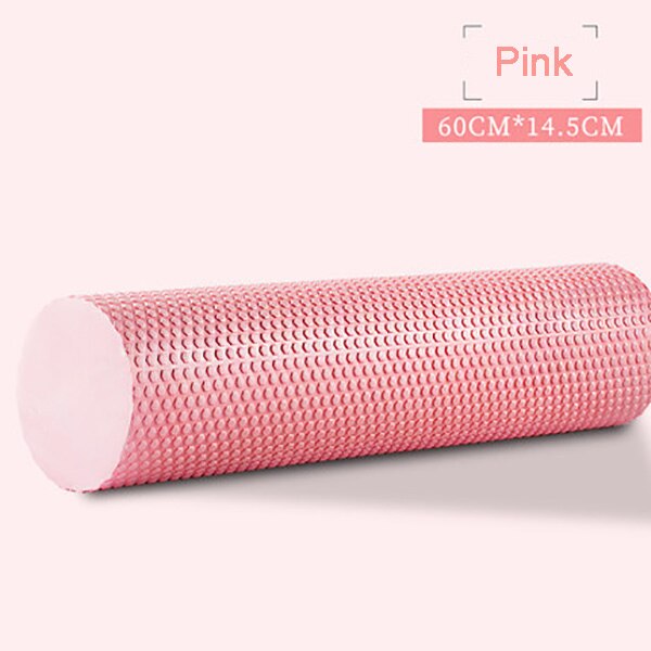 Yoga Pilates Yoga Block Pilates EVA Foam Roller Massage Roller Muscle Tissue Fitness Gym Yoga Pilates Workout Fitness Exercise: Pink60 x 14.5