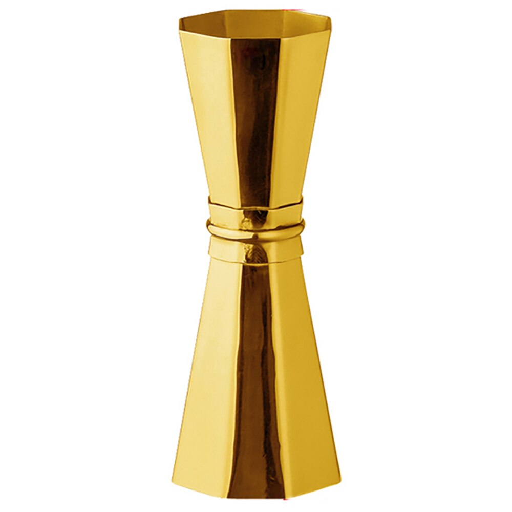 DEOUNY 1/1,5 UNZEN Jigger Bar Werkzeug Barmann Edelstahl Achteck Sauerei Cocktail Jigger Kupfer Überzogene Tasse Barmann Accesorios: Gold