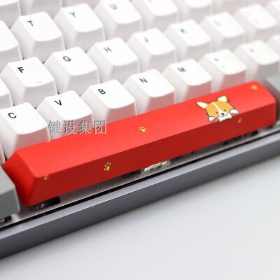 1pc PBT space key cap 6.25X 6.25U spacebar for mx switch mechanical keyboard OEM profile five-sided dye sublimation: kit 2