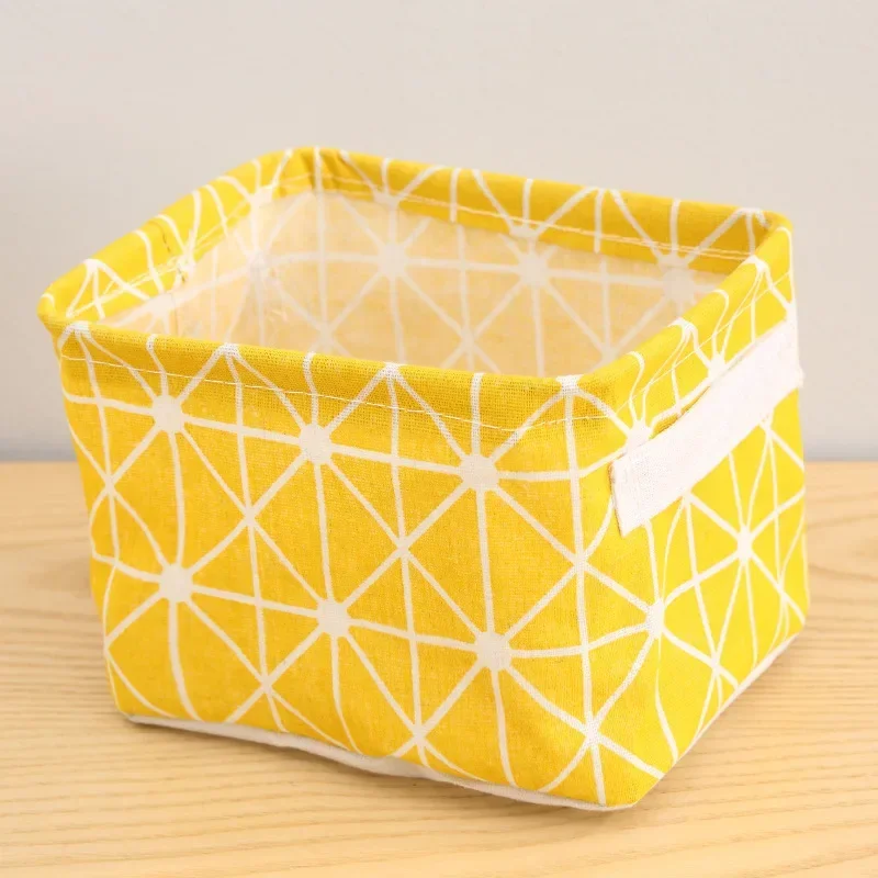Waterproof Linen Storage Basket for Toys, Sundries, Cosmetics, Underwear and Office Stationery, Desktop Storage Organizer: Clear