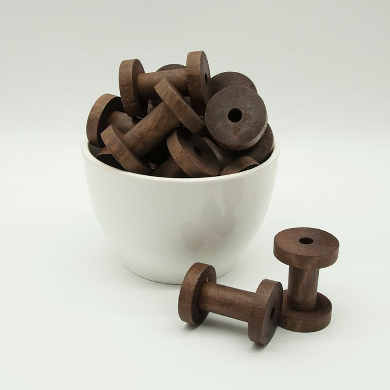 3pz Di Legno Vuoto Bobine Rocchetti di Filo Macchina Da Cucire Artigianato Filo Cucito K1MF