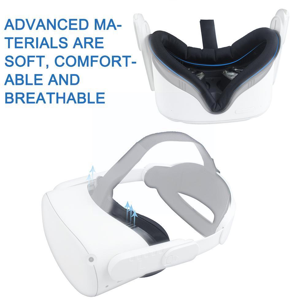 Vr Face Interface Replaced Set For Oculus Quest 2 Vr Accessories Eye Cover Holder With Len Cover Accessories For Oculus Que H4f0